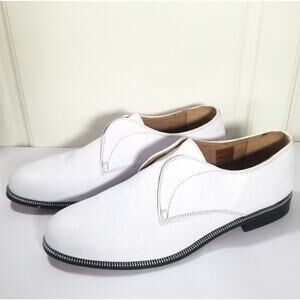 Hudson X Charlie May White Leather Shoes, Sz 40, US Sz 9 Womens Dance Flat Shoes